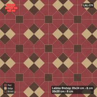 Interlock (Pasco) 28x24 cm · LAL-175 · Octagons with Diamond Blocks - two-tone diamond blocks