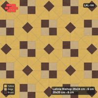 Interlock (Pasco) 28x24 cm · LAL-180 · Octagons with Diamond Blocks - two-tone diamond blocks, turned 45 deg, kerb frame