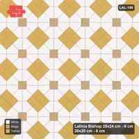 Interlock (Pasco) 28x24 cm · LAL-190 · Octagons with Diamond Blocks - diamond blocks and dark centres