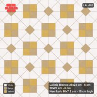 Interlock (Pasco) 28x24 cm · LAL-192 · Octagons with Diamond Blocks - two-tone diamond blocks, turned 45 deg, kerb frame