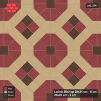 Interlock (Pasco) 28x24 cm · LAL-200 · Octagons with House Pairs and Plus Squares - light octagons, coloured pairs, dark centres and plus core