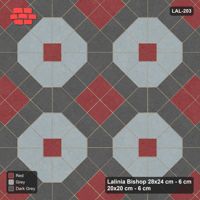 Interlock (Pasco) 28x24 cm · LAL-203 · Octagons with House Pairs and Plus Squares - dark centres and plus core