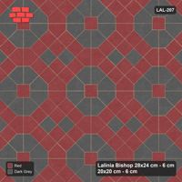 Interlock (Pasco) 28x24 cm · LAL-207 · Octagons with House Pairs and Plus Squares - two-colour octagons and pairs, kerb frame