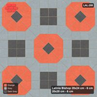 Interlock (Pasco) 28x24 cm · LAL-208 · Octagons with House Pairs and Plus Squares - dark centres and plus core, turned 45 deg