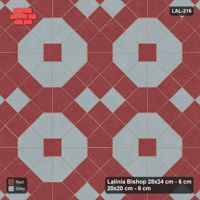 Interlock (Pasco) 28x24 cm · LAL-216 · Octagons with House Pairs and Plus Squares - two-colour octagons and pairs, kerb frame