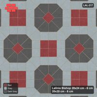 Interlock (Pasco) 28x24 cm · LAL-217 · Octagons with House Pairs and Plus Squares - dark centres and plus core, turned 45 deg