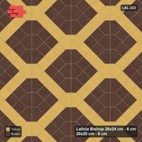 Interlock (Pasco) 28x24 cm · LAL-222 · House-Pair Columns with Diamonds - two-colour diagonal bands