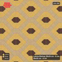 Interlock (Pasco) 28x24 cm · LAL-224 · House-Pair Columns with Diamonds - pairs cycling accent, base, band colour, base with diagonal diamond bands