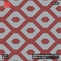 Interlock (Pasco) 28x24 cm · LAL-231 · House-Pair Columns with Diamonds - diagonal bands and accent pairs in one colour