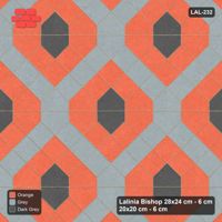 Interlock (Pasco) 28x24 cm · LAL-232 · House-Pair Columns with Diamonds - pairs cycling accent, base, band colour, base with diagonal diamond bands, turned 90 deg, kerb frame