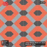Interlock (Pasco) 28x24 cm · LAL-234 · House-Pair Columns with Diamonds - diagonal bands with accent and band-colour pairs matched