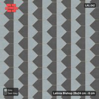 Interlock (Pasco) 28x24 cm · LAL-242 · La-19 Staggered Columns - two colours by pair member, kerb frame