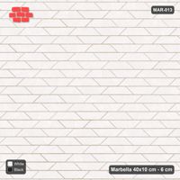 Interlock (Pasco) 40x10 cm · MAR-013 · White Field with Black Kerb Frame