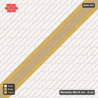 Interlock (Pasco) 40x10 cm · MAR-035 · Diagonal Golden Band with Sand Lines