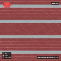 Interlock (Pasco) 40x10 cm · MAR-036 · Grey Stripes with Charcoal Kerb