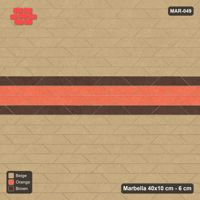 Interlock (Pasco) 40x10 cm · MAR-049 · Orange Band with Brown Lines and Kerb