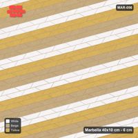 Interlock (Pasco) 40x10 cm · MAR-056 · 15-Degree Wide Three-Tone Courses - Golden Sand
