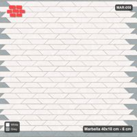 Interlock (Pasco) 40x10 cm · MAR-058 · Accent Border Ring - Salt & Pepper with Kerb Frame