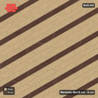 Interlock (Pasco) 40x10 cm · MAR-059 · 30-Degree Accent Course Stripes - Sandstone