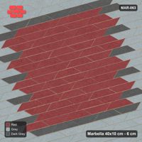 Interlock (Pasco) 40x10 cm · MAR-063 · 15-Degree Double Border Frame - Urban Brick