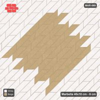 Interlock (Pasco) 40x10 cm · MAR-069 · Diagonal Central Square Panel - Ivory & Sand