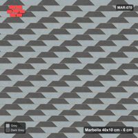 Interlock (Pasco) 40x10 cm · MAR-070 · Two-Tone Interlocking Pairs - Charcoal Edge