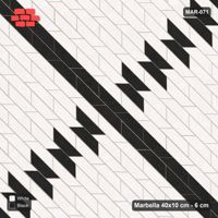 Interlock (Pasco) 40x10 cm · MAR-071 · Counter-Diagonal Central Cross Band - Contrast