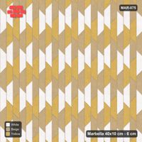 Interlock (Pasco) 40x10 cm · MAR-075 · Upright Cube Illusion Trio - Golden Sand