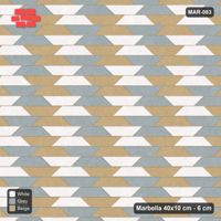 Interlock (Pasco) 40x10 cm · MAR-083 · Three-Tone Cube Illusion - Coastal