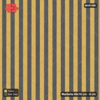 Interlock (Pasco) 40x10 cm · MAR-086 · Upright Alternating Course Stripes - Mustard Slate