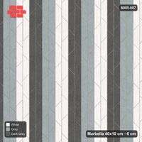Interlock (Pasco) 40x10 cm · MAR-087 · Upright Wide Three-Tone Courses - Monochrome