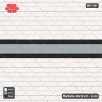 Interlock (Pasco) 40x10 cm · MAR-091 · Centre Band with Edge Lines - Tuxedo