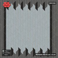 Interlock (Pasco) 40x10 cm · MAR-094 · Upright Double Border Frame - Graphite Scale