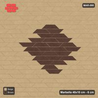 Interlock (Pasco) 40x10 cm · MAR-095 · Central Diamond Medallion - Sandstone