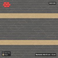 Interlock (Pasco) 40x10 cm · MAR-098 · Twin Feature Bands - Stone & Earth