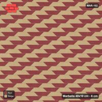 Interlock (Pasco) 40x10 cm · MAR-102 · Two-Tone Interlocking Pairs - Terracotta