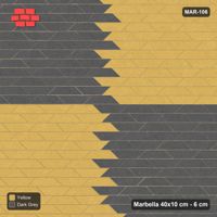 Interlock (Pasco) 40x10 cm · MAR-106 · Quadrant Checker - Mustard Slate