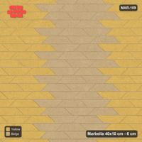 Interlock (Pasco) 40x10 cm · MAR-109 · Wide Column Stripes - Desert Sun with Kerb Frame