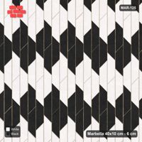 Interlock (Pasco) 40x10 cm · MAR-125 · Upright Column Stripes - Contrast with Kerb Frame
