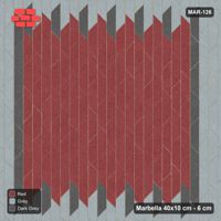 Interlock (Pasco) 40x10 cm · MAR-126 · Upright Double Border Frame - Urban Brick