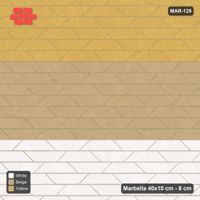 Interlock (Pasco) 40x10 cm · MAR-129 · Three Tone Zones - Golden Sand with Kerb Frame