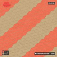 Interlock (Pasco) 40x10 cm · MAR-139 · 15-Degree Diagonal Bands - Clay Court with Kerb Frame