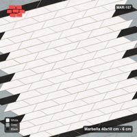 Interlock (Pasco) 40x10 cm · MAR-157 · 15-Degree Double Border Frame - Tuxedo with Kerb Frame