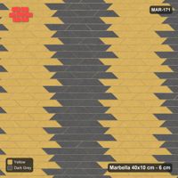 Interlock (Pasco) 40x10 cm · MAR-171 · Wide Column Stripes - Mustard Slate