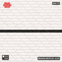 Interlock (Pasco) 40x10 cm · MAR-173 · Thin Centre Line - Contrast with Kerb Frame
