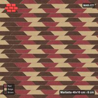 Interlock (Pasco) 40x10 cm · MAR-177 · Three-Tone Cube Illusion - Tuscany with Kerb Frame