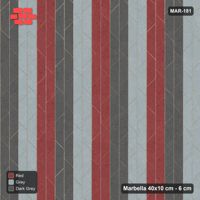 Interlock (Pasco) 40x10 cm · MAR-181 · Upright Wide Three-Tone Courses - Urban Brick with Kerb Frame