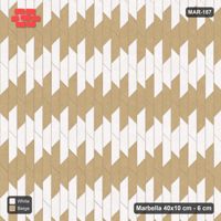 Interlock (Pasco) 40x10 cm · MAR-187 · Upright Column Stripes - Ivory & Sand