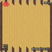 Interlock (Pasco) 40x10 cm · MAR-188 · Upright Double Border Frame - Harvest Gold with Kerb Frame