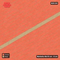 Interlock (Pasco) 40x10 cm · MAR-204 · 30-Degree Thin Centre Line - Clay Court